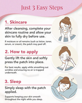 yumegocochiLABO smile line patch applied to nasolabial area reducing creases