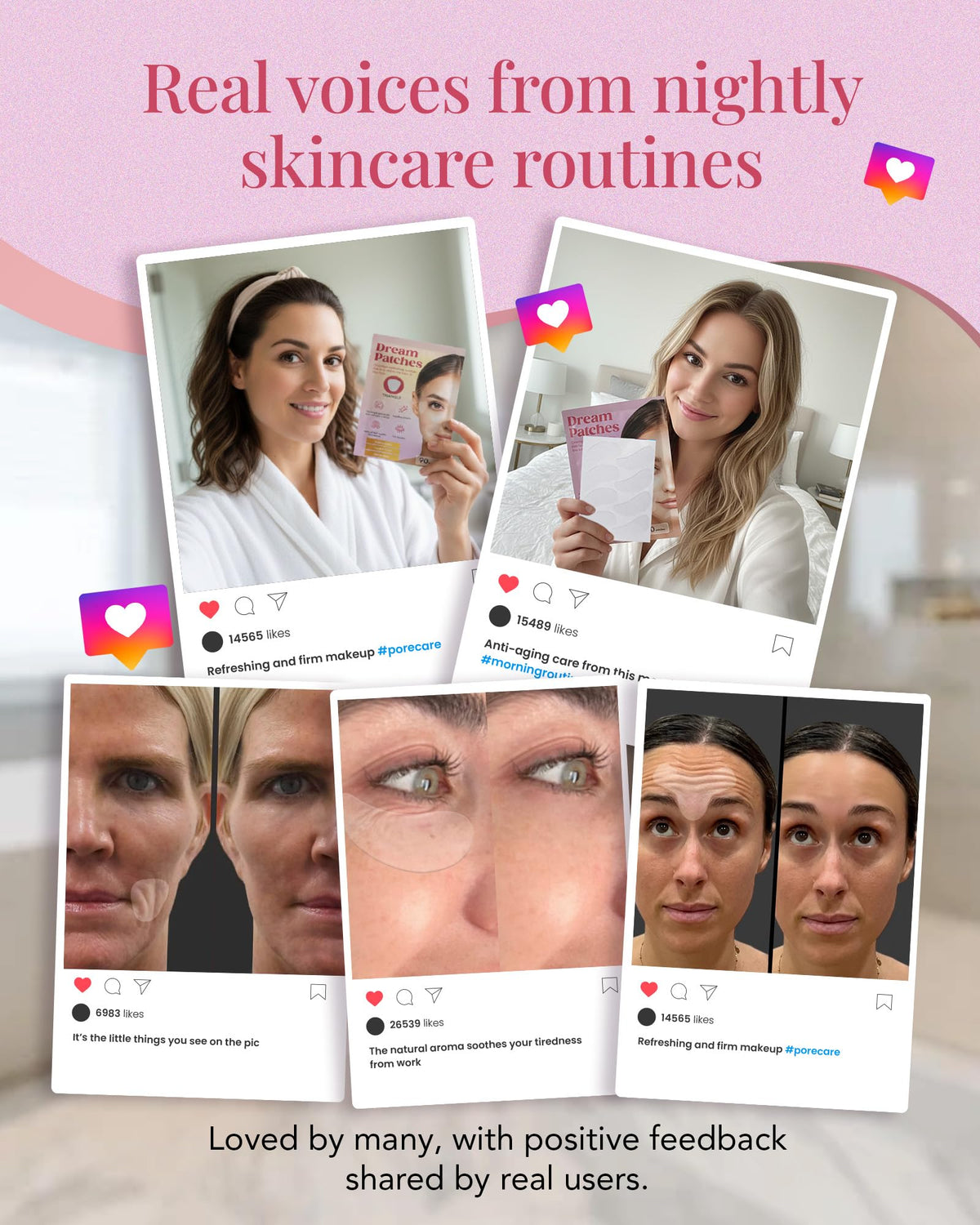 yumegocochiLABO under-eye application showing comfortable overnight wear