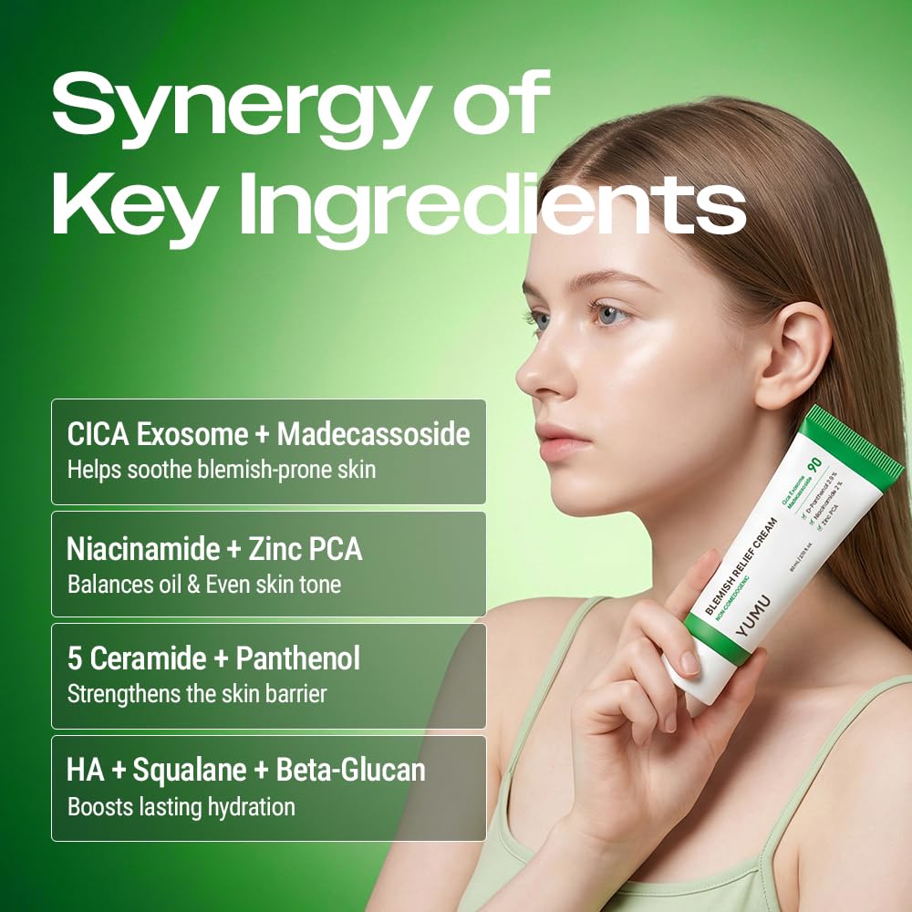 YUMU ingredient close-up of madecassoside and exosomes for soothing