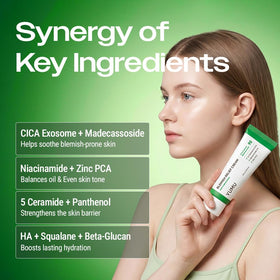 YUMU ingredient close-up of madecassoside and exosomes for soothing