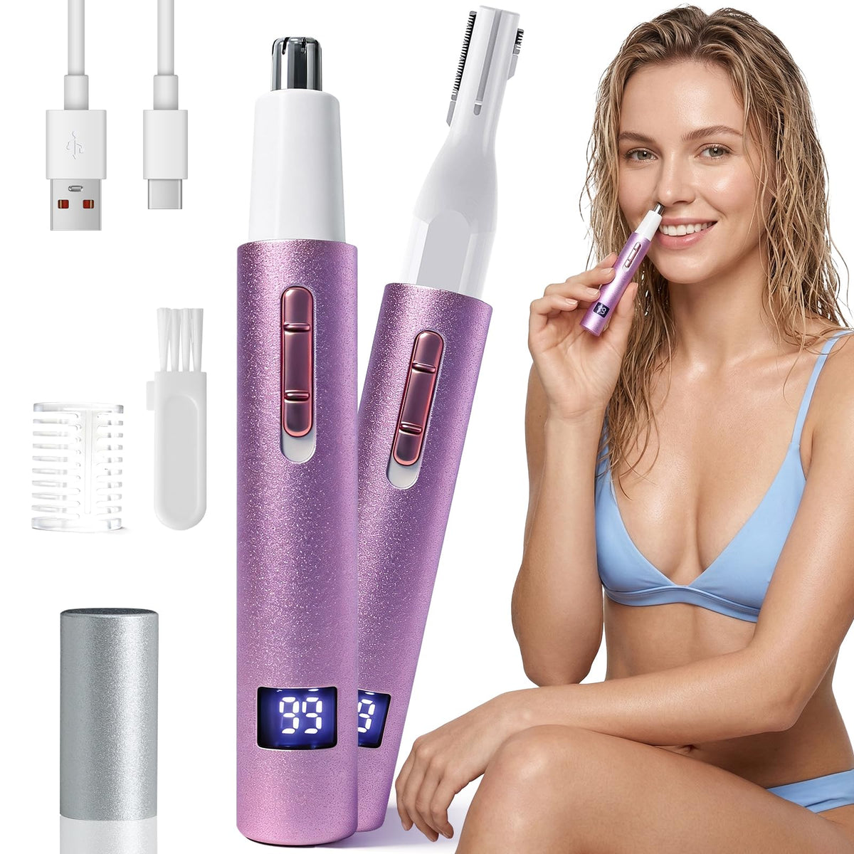 Yunmiss front view showing purple body and ergonomic design for easy handling