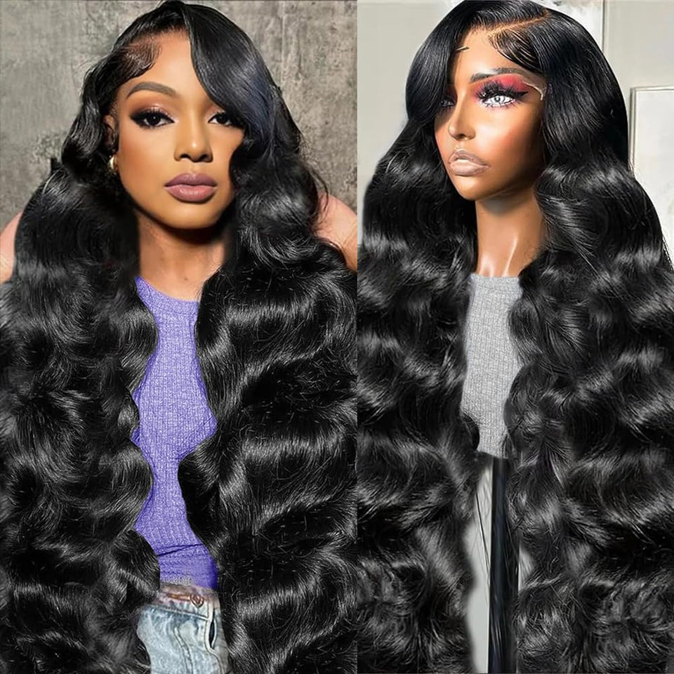 YUNXING front view of 30 inch wig showing natural hairline benefit