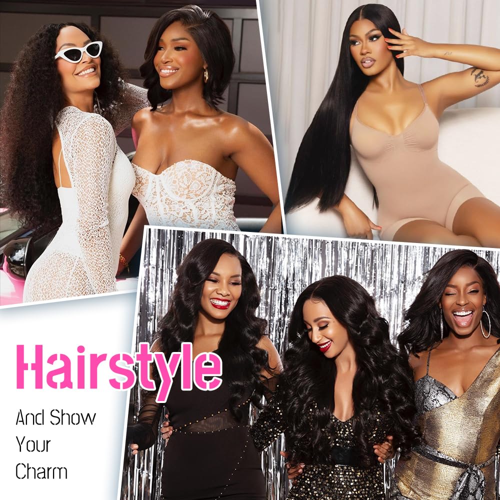 YUNXING wig styled in high ponytail demonstrating styling versatility