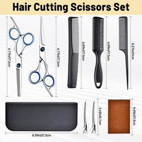 YUQGAOP straight cutting scissors close-up showcasing sharp blades
