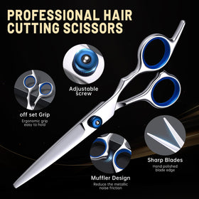 YUQGAOP thinning shears teeth detail for controlled texturizing