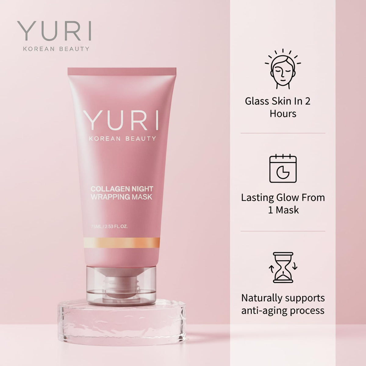 YURI BEAUTY applying mask with spatula for even coverage benefit