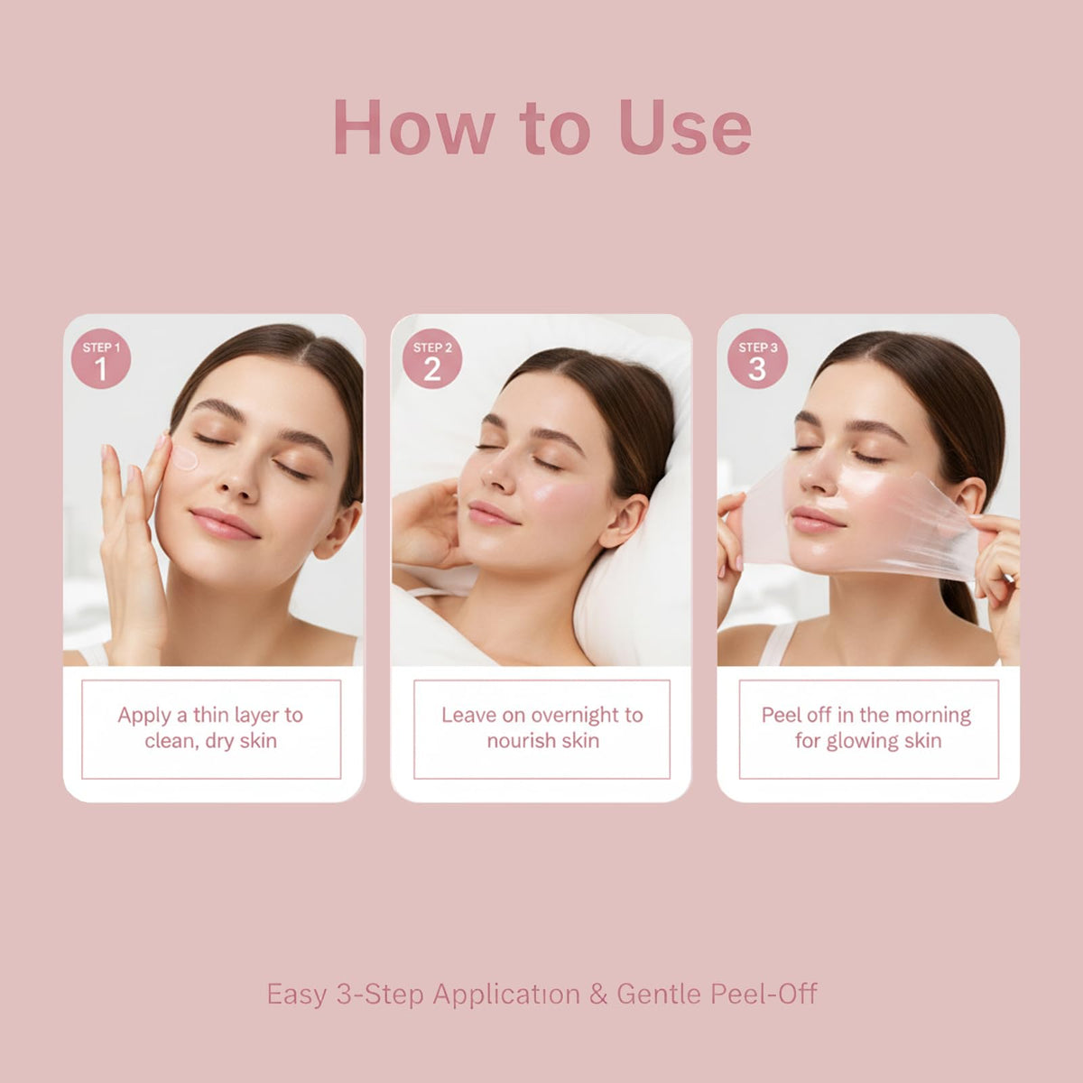 YURI BEAUTY peeling off mask in morning demonstrating easy removal benefit