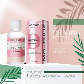 YUZAMOOR MO TULIP cotton swab applying spot lotion precisely to a blemish