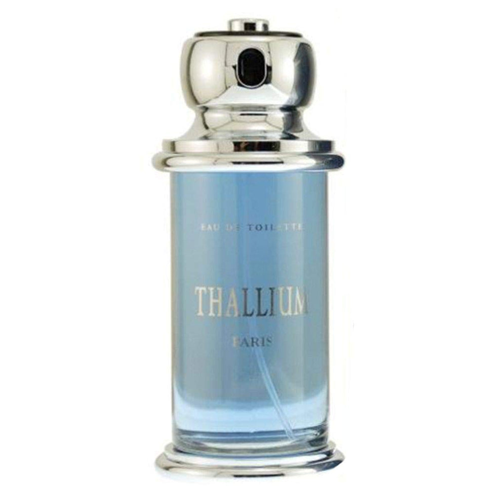 Yves De Sistelle Thallium front bottle showing label and spray, conveying fresh citrus top notes