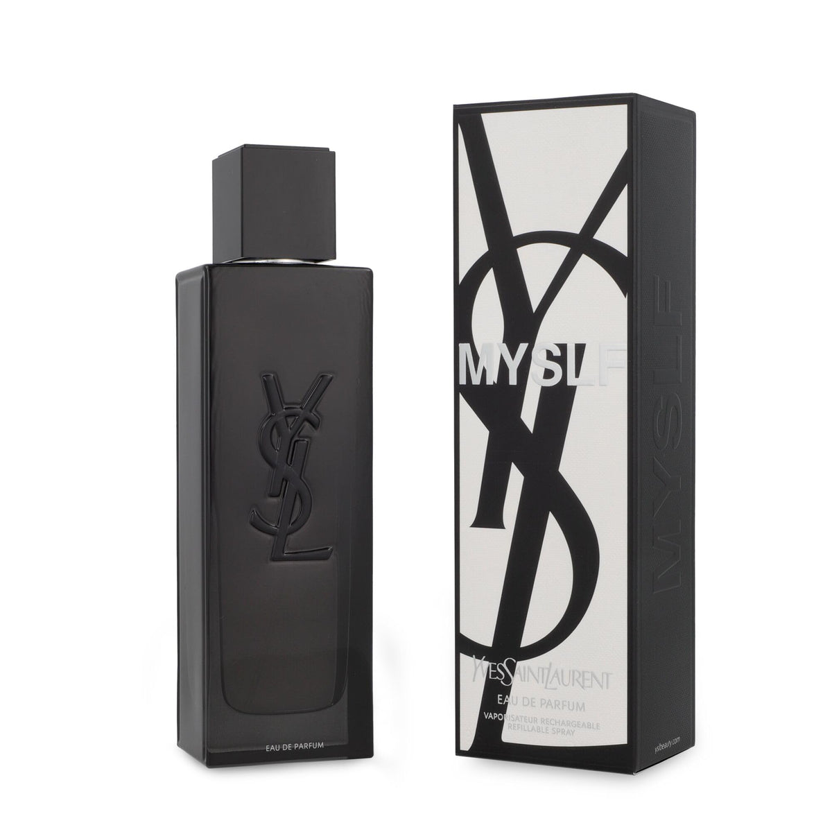 Yves Saint Laurent bottle front view showing elegant packaging and brand prestige
