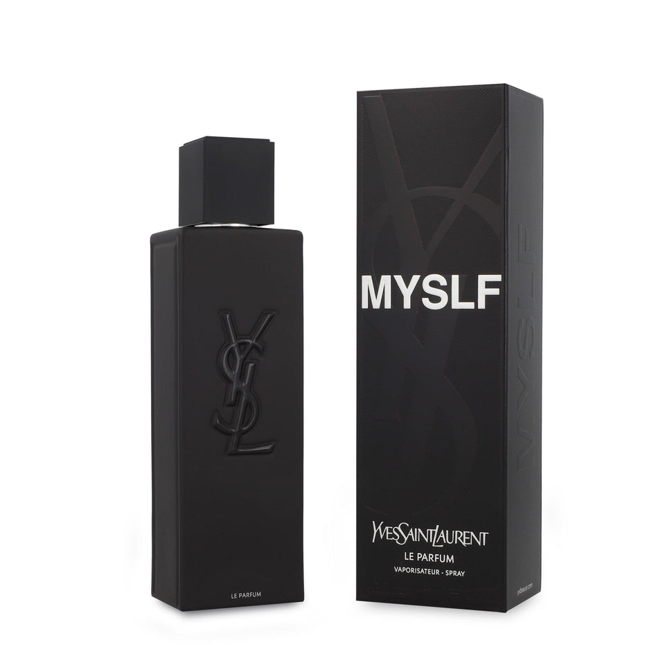 Yves Saint Laurent Myslf le Parfum front bottle showing luxurious refillable design and sleek finish