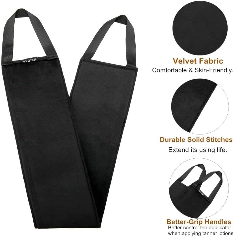 YVOIER full tan mitt flat lay for streak-free lotion and mousse coverage