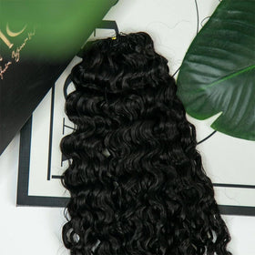 Y WIGS root detail showing invisible base for knotless finish