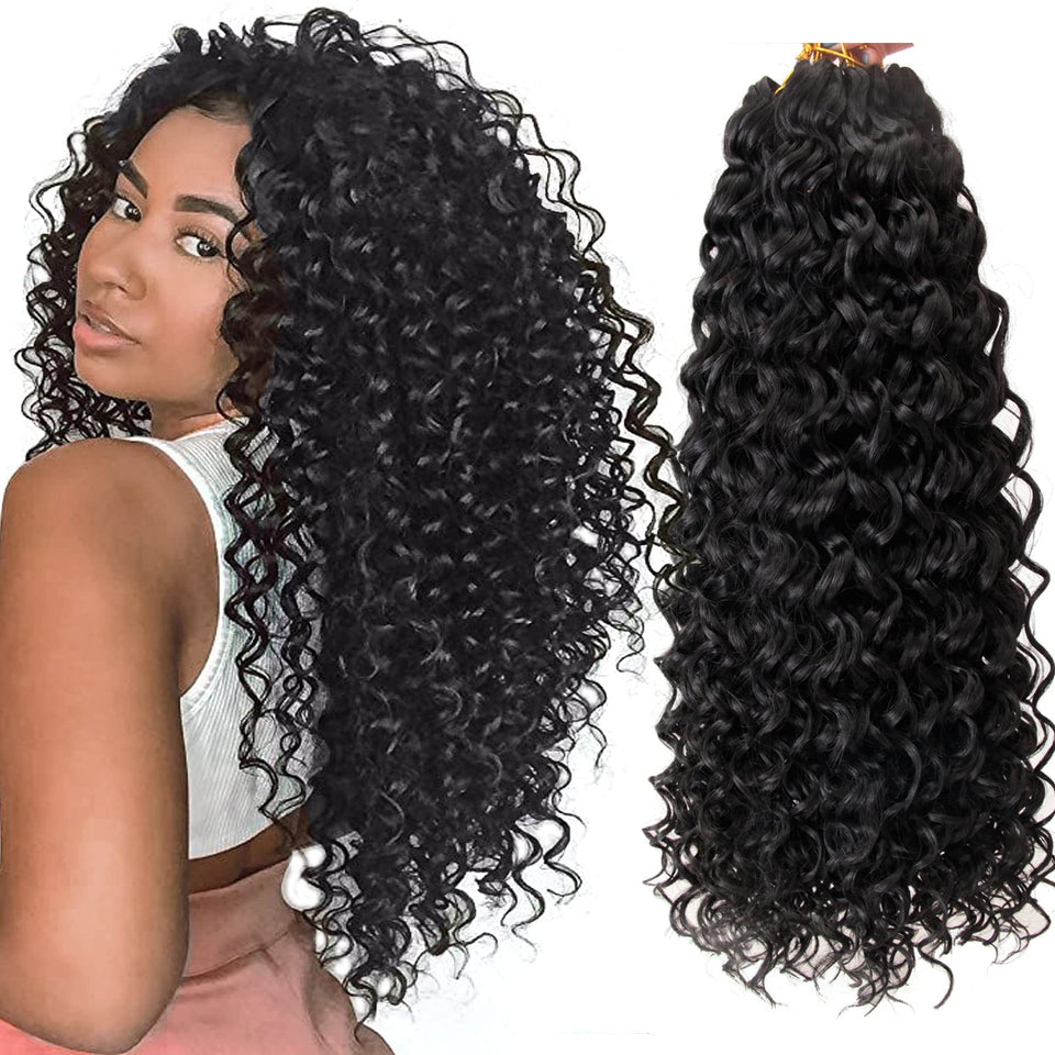 YXCHERISHAIR front packaging of eight 18 inch packs showing value and fullness