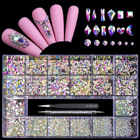 Yzzseven front-open kit showing organized crystals and tools for easy selection