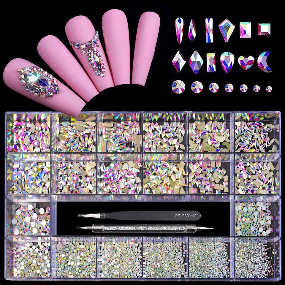 Yzzseven front-open kit showing organized crystals and tools for easy selection