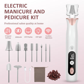ZABOUL bit set flatlay illustrating included 3/32" bits for versatile nail work
