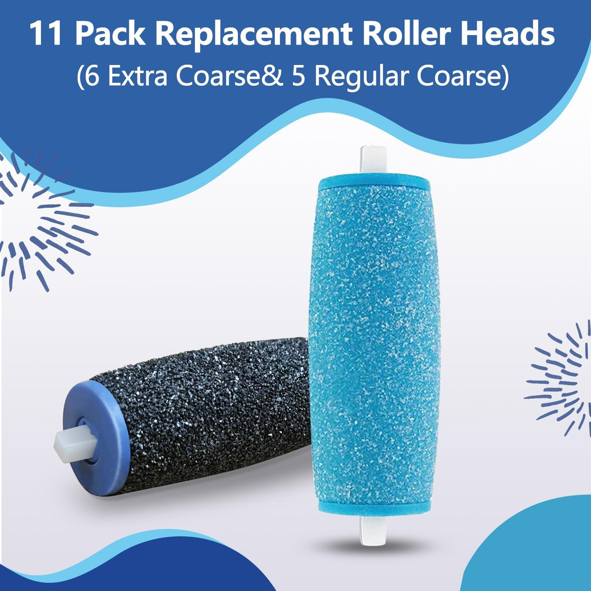ZABOUL arrangement of six extra-coarse and five regular rollers for versatile care