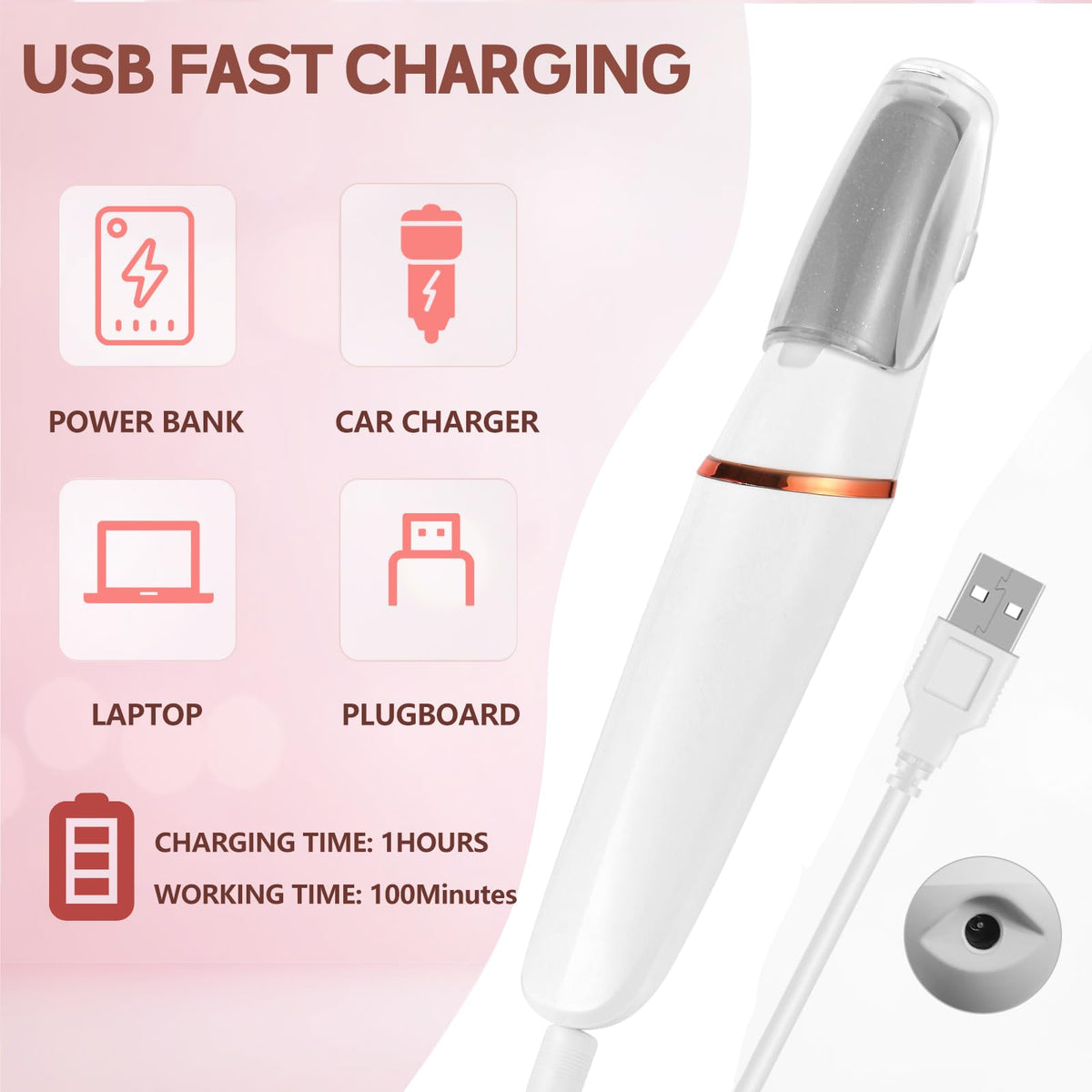 ZABOUL product with charging cable and accessories displayed for ready-to-use convenience