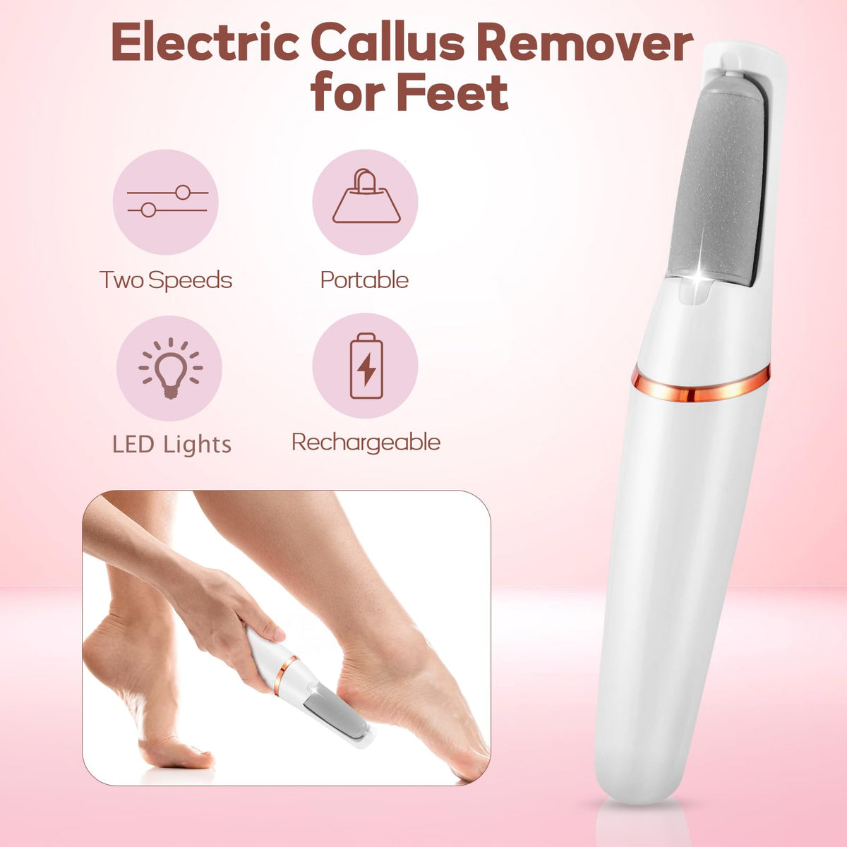 ZABOUL close-up of two roller heads highlighting coarse and fine textures for targeted exfoliation