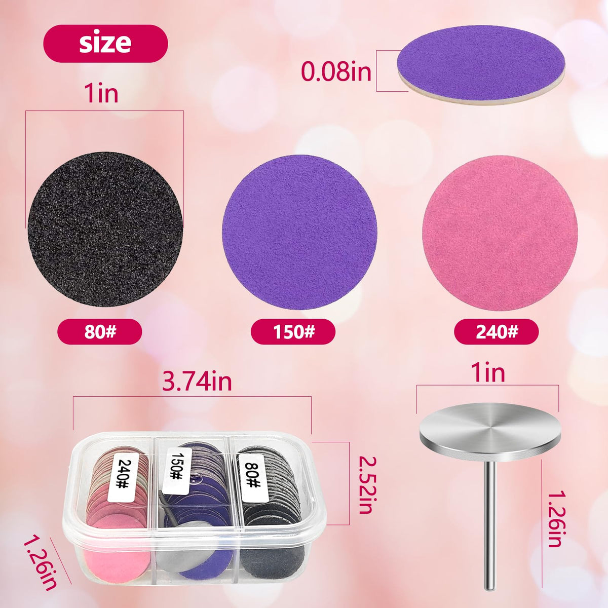 ZABOUL discs beside a ruler showing 25mm diameter for compact precision
