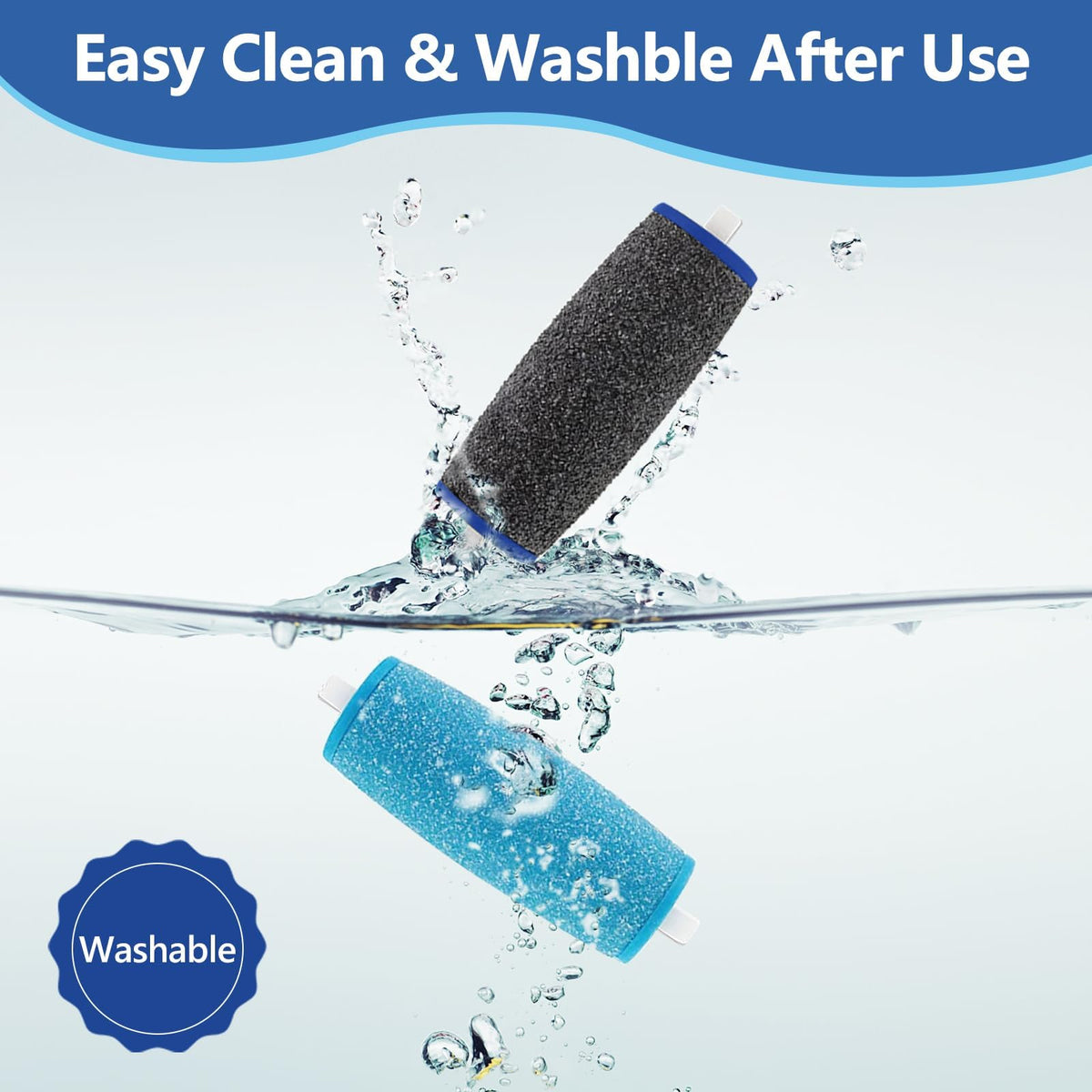 ZABOUL washed roller heads drying to demonstrate easy cleaning benefit