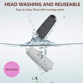 ZABOUL roller head under running water showing washable convenience