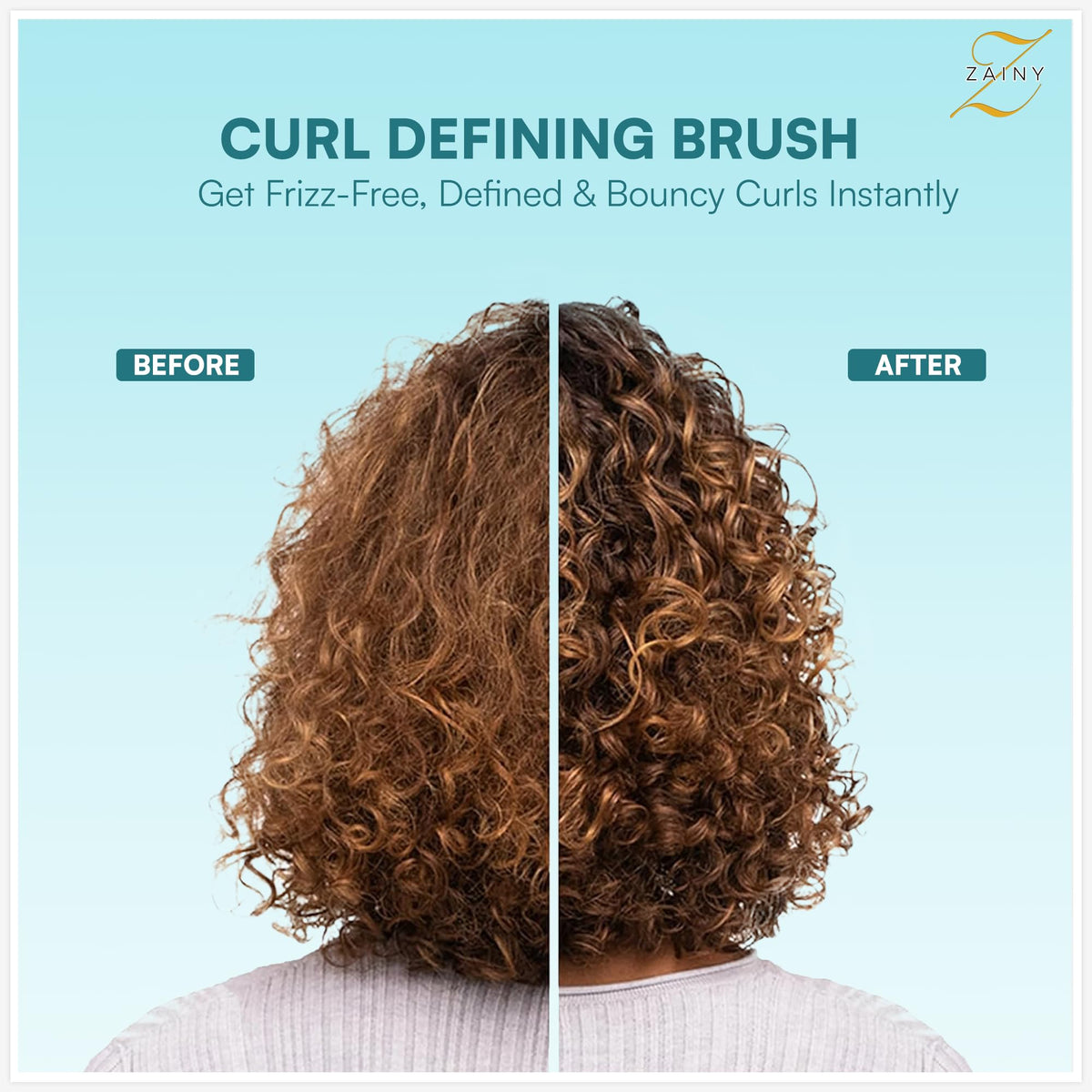 zainy wide tooth comb teeth close-up for gentle detangling and reduced breakage