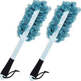 ZAIOUS loofahs placed in bathroom setting showing tidy storage and accessibility