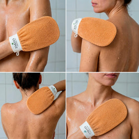 Zakia's Morocco label and material tag close-up showing 100% viscose crepe for durable use
