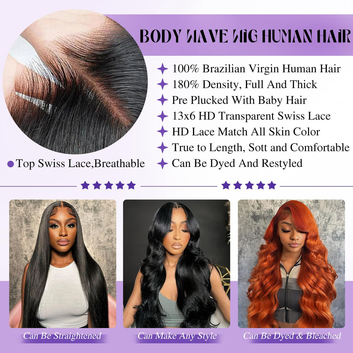 Zalvian side profile highlighting long body wave texture and volume