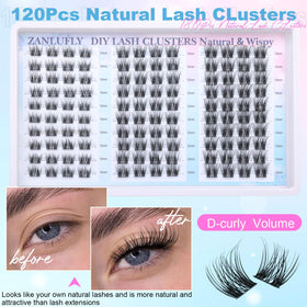 zanlufly application demo placing cluster lashes quickly for DIY convenience