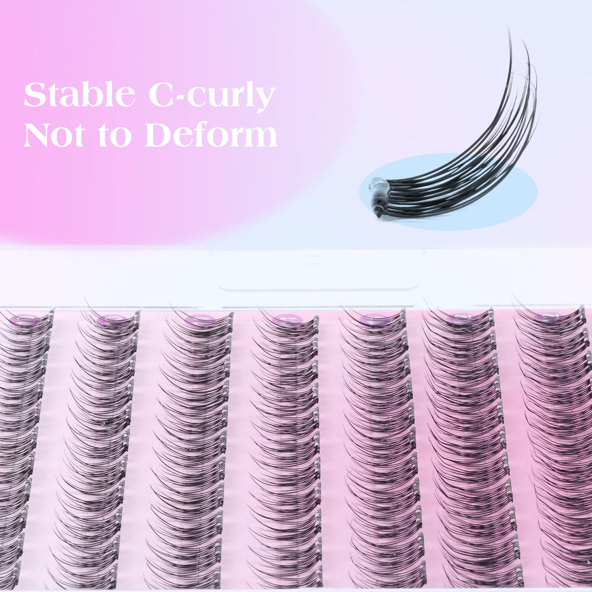 zanlufly hand applying cluster demonstrating fast glue-free application