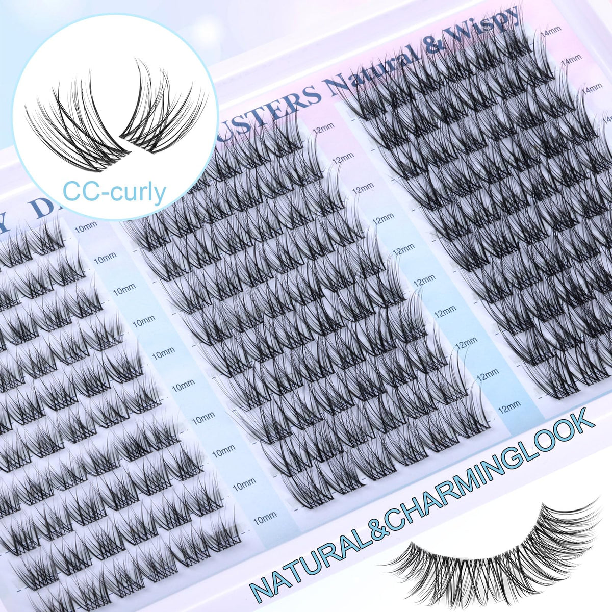 zanlufly tweezers and glue beside clusters for easy at-home application