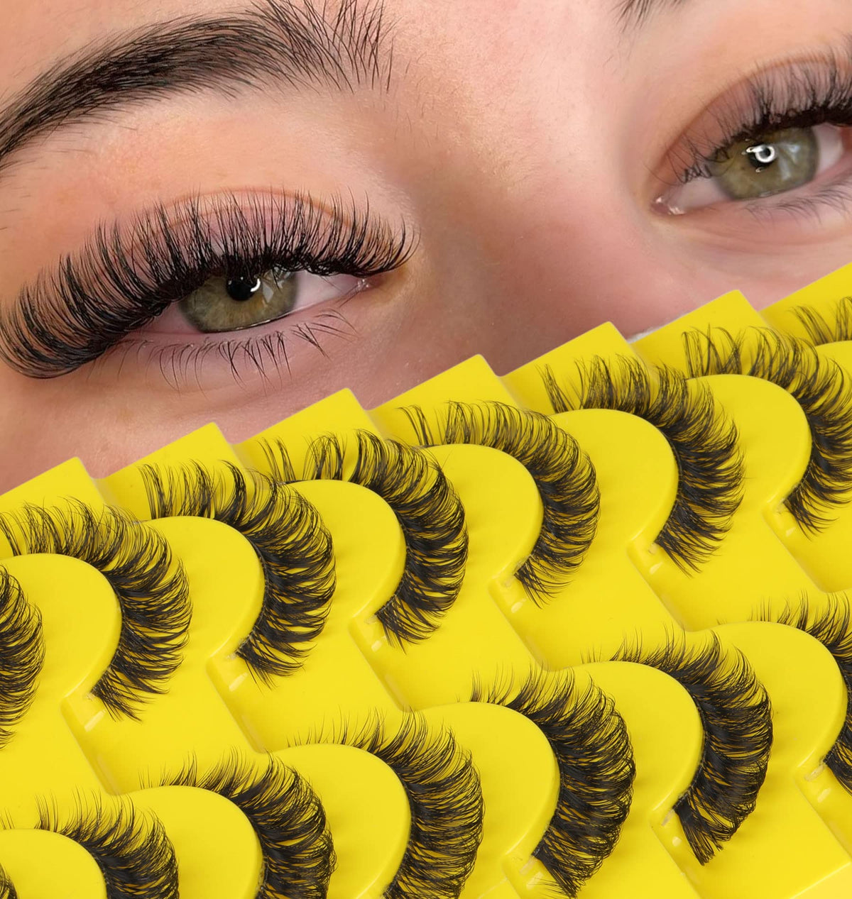 zanlufly close-up on lash fibers highlighting fluff and realistic movement