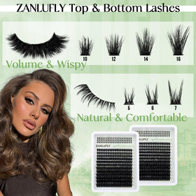 ZANLUFLY close-up of D-curl fibers highlighting soft texture and blend