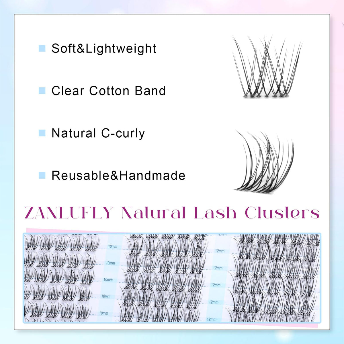 zanlufly close-up of synthetic fibers showing wispy texture and softness