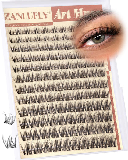 zanlufly front packaging showing cluster lash set and benefits