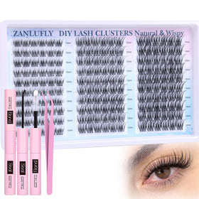 zanlufly packaging front view showing kit contents and natural look benefit