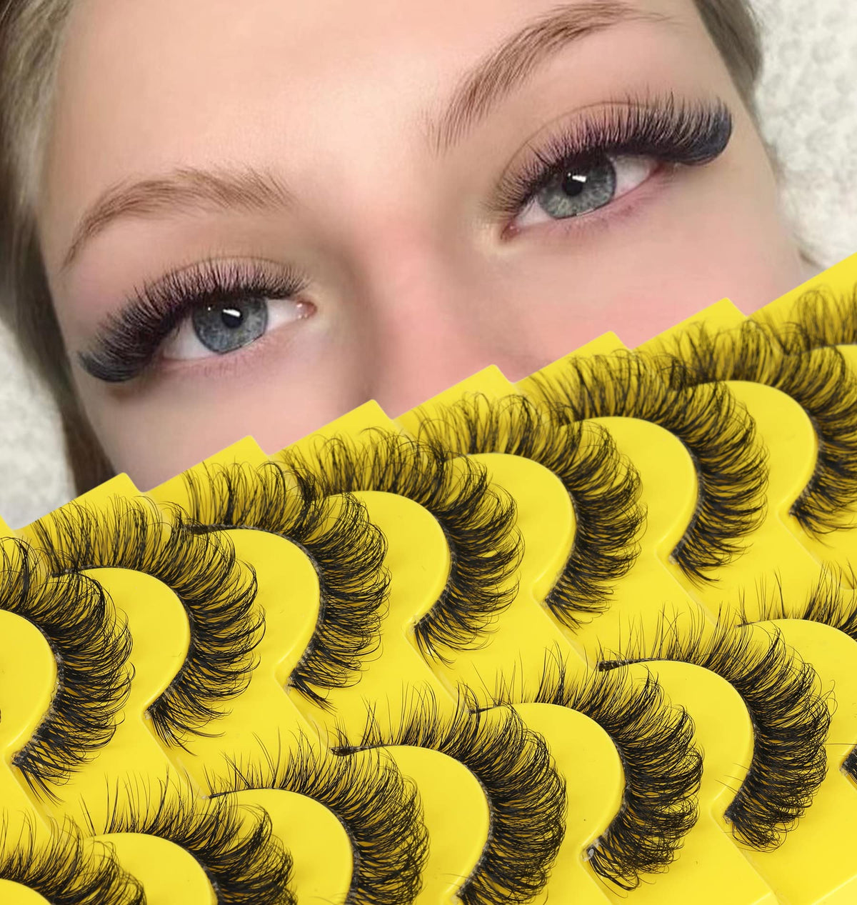zanlufly front packaging showing lashes and branding, highlights reusable benefit