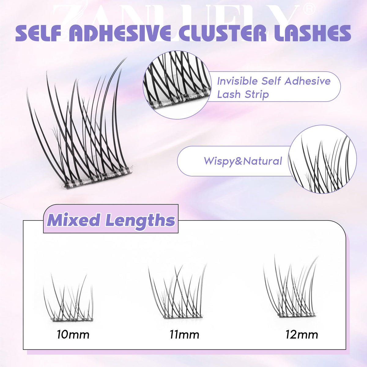 zanlufly lashes being applied with tweezers, precise placement benefit