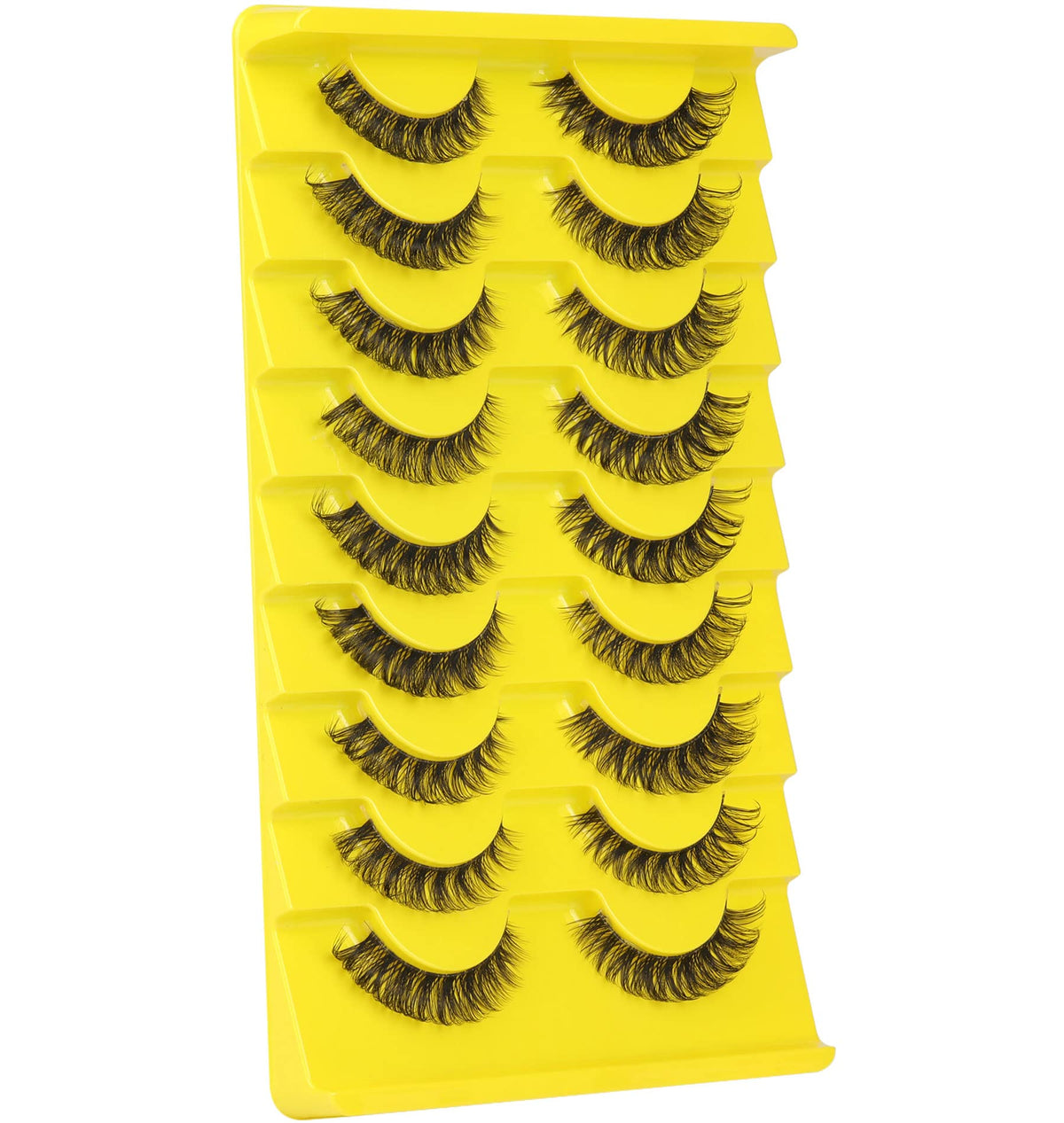 zanlufly lashes applied in natural makeup showing lifted cat-eye effect