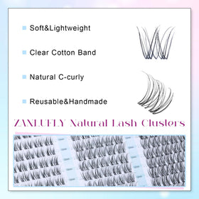 zanlufly model wearing wispy clusters showing lifted open-eye enhancement