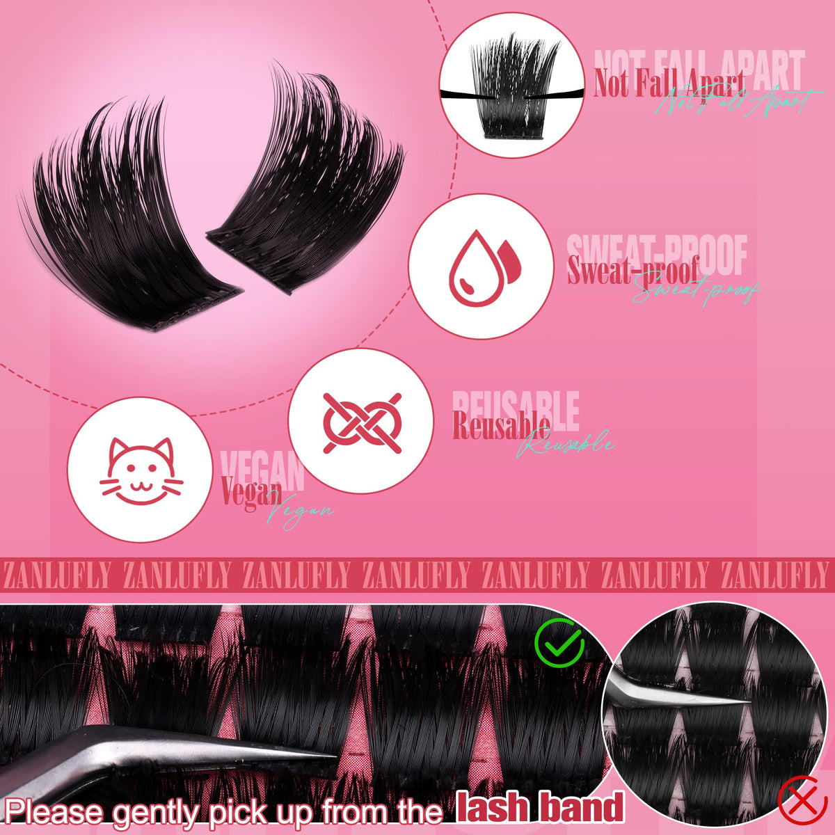zanlufly length comparison 10 to 16mm, choose short to dramatic lengths