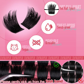 zanlufly length comparison 10 to 16mm, choose short to dramatic lengths