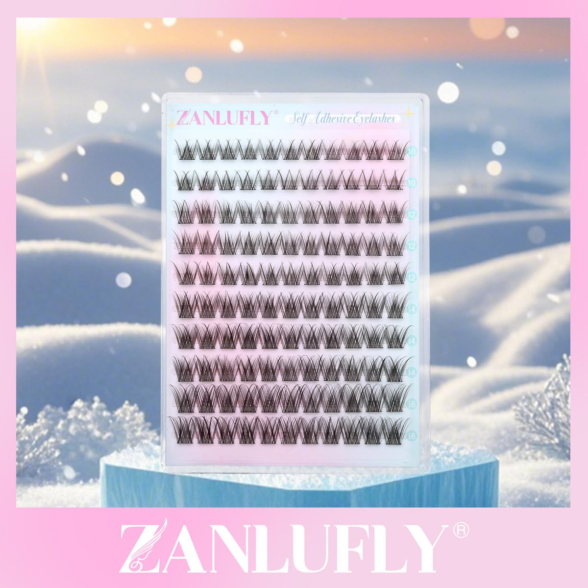 zanlufly lifestyle image of evening makeup with subtle dramatic lashes