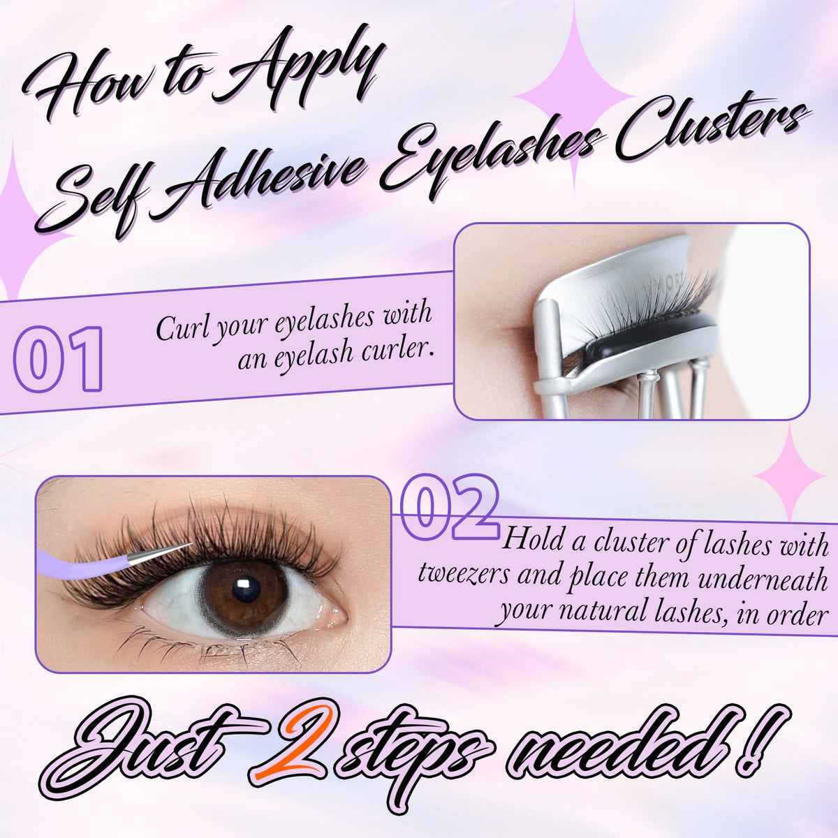 zanlufly worn with eye makeup in lifestyle shot, enhances eye definition benefit