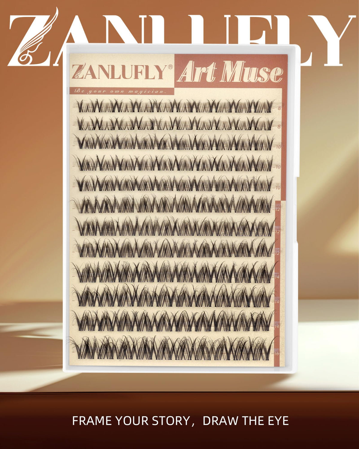 zanlufly lifestyle image of natural makeup finished with clusters