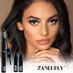 zanlufly in lifestyle scene woman applying lashes for quick routine