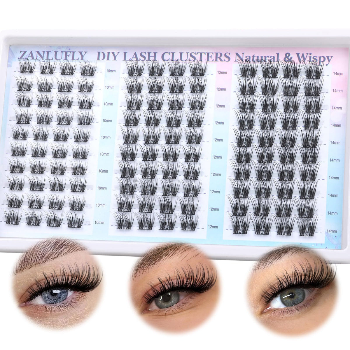 zanlufly arranged mixed lengths 10 12 14mm illustrating customizable layering
